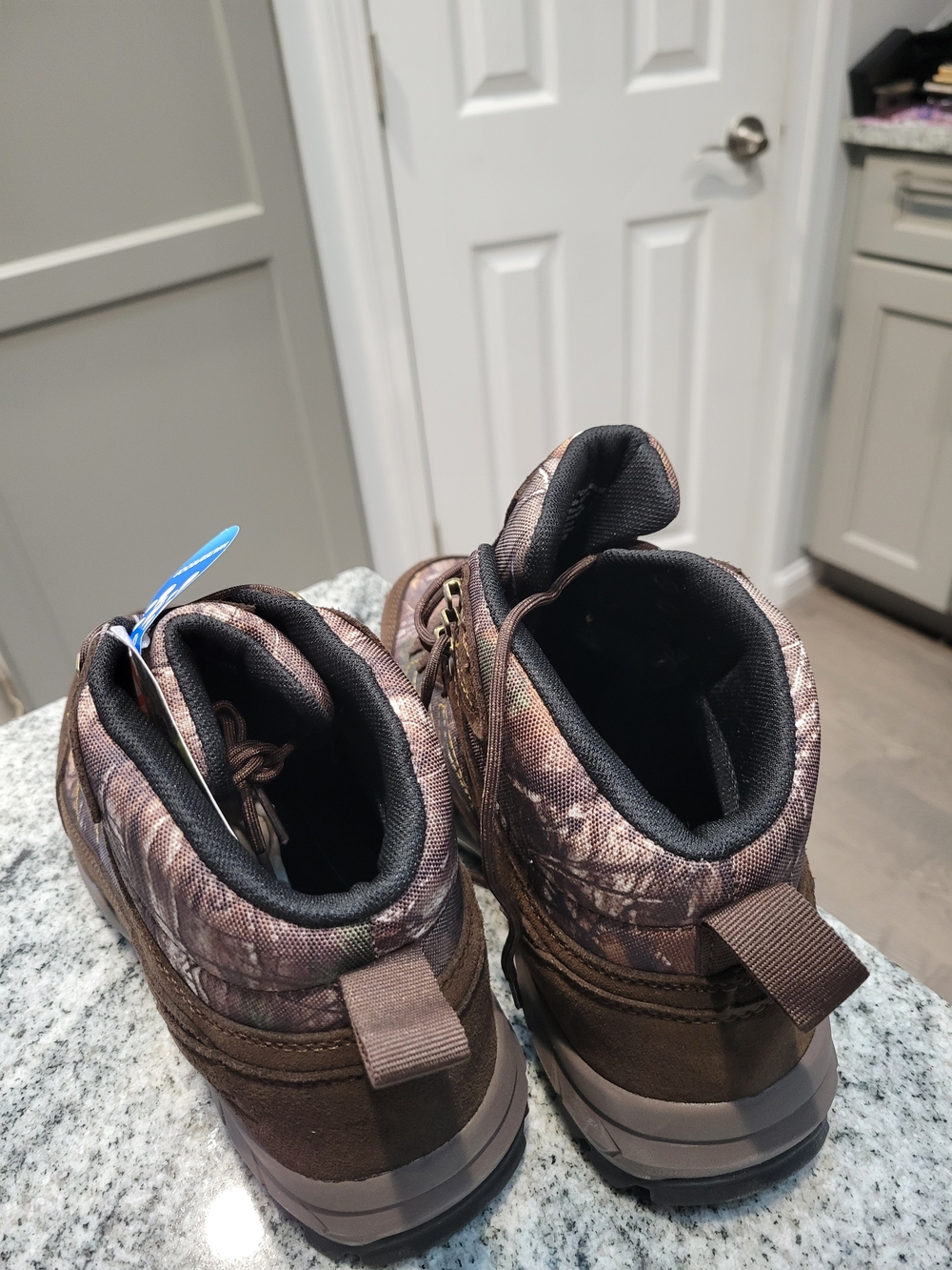 Ozark Trail Camo Hunting Boots - Brown/Green Pattern - Picture 2 of 6